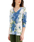 Style & Co Tie Dyed Waffle Knit Tunic